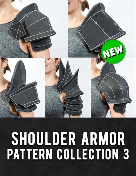 cosplay shoulder armor|free shoulder armor template.